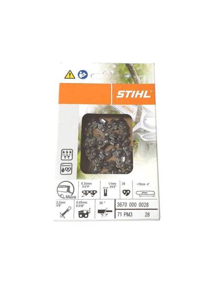 Cadena STIHL 1/4" Picco Micro , 1,1 mm 28 eslabones