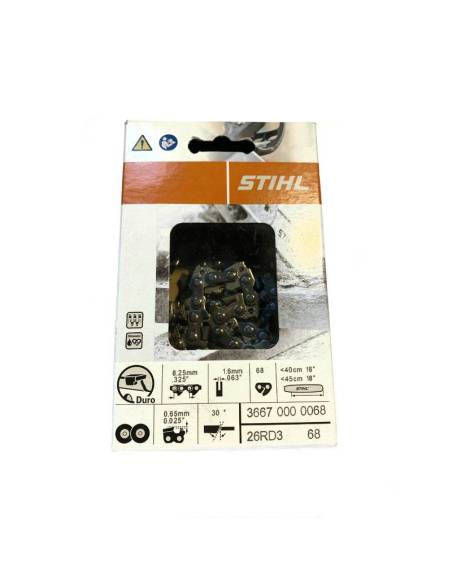 Cadena STIHL 325" Rapid  duro , 1,6 mm 68 eslabones